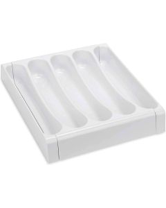 Adjustable Cutlery Tray, White