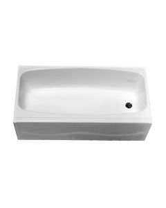 White 54" x 27" RH Drain Tub