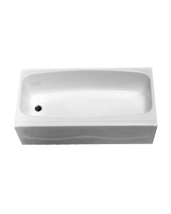 White 54" x 27" LH Drain Tub