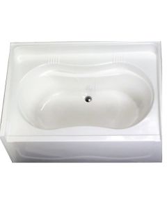 White 60" x 42" Garden Tub