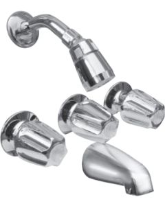 THREE HANDLE TUB/SHOWER CHROME