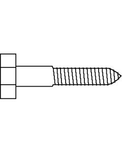 LAG SCREW 3/8"X6"