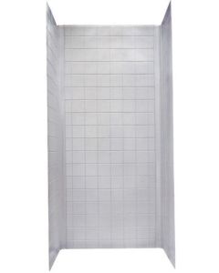 32 x 32 White Shower Surround