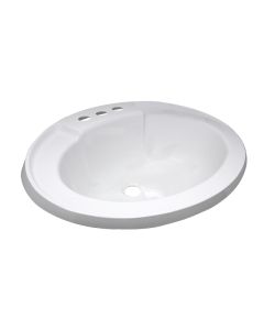 PLASTIC LAVATORY 17"x20" WHITE