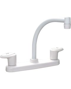 8" Kitchen Faucet Hi-Arc White