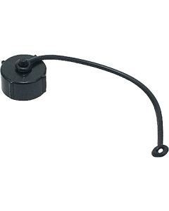 3/4" Hose Cap w/ Strap - Black