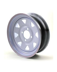 13X4.5 White Spoke 4 Lug